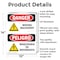 Signmission Moving Machinery Bilingual Danger Sign, Aluminum, 10in W x 14in L, 2PK OS-2PACK-DS-A-1014-VS-1453 - alternate 4